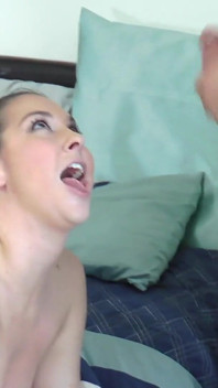 Brittany Shae Sucks a Huge Cock & Gets Facialized