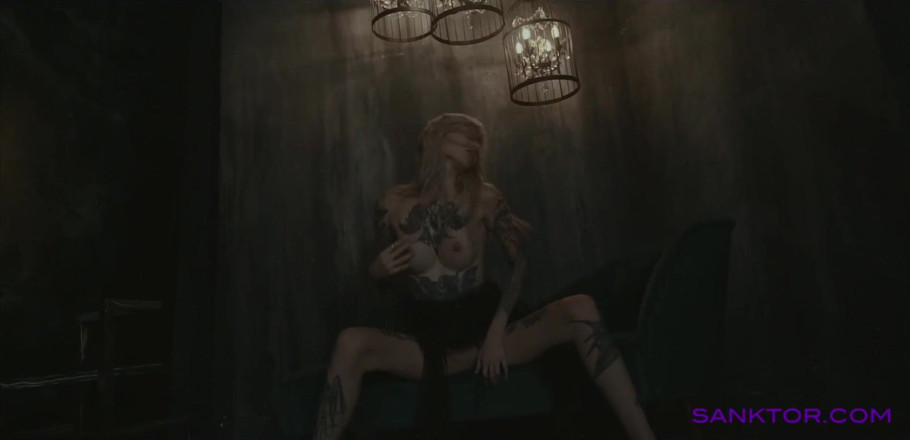 SANKTOR: Tattooed teen is dancing in the dark room