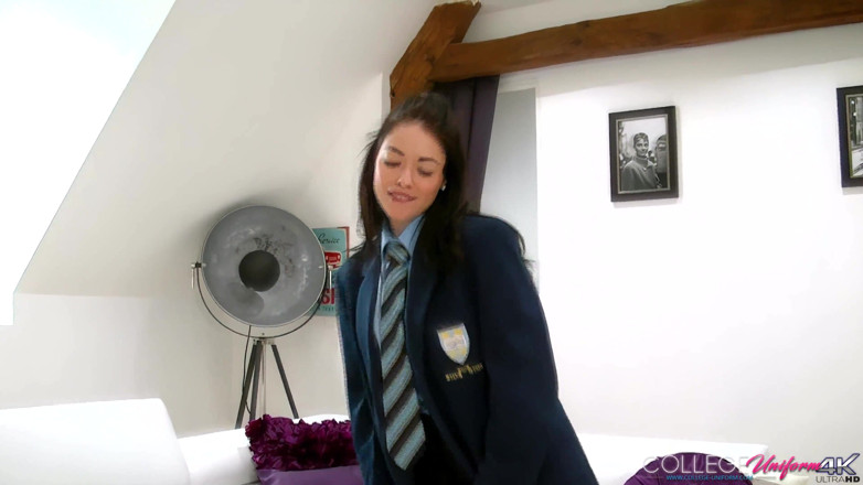 College Uniform: Purple Meanie Featuring Ava Dalush