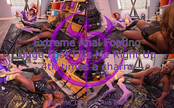 Jasmine Dlight - UK's most extreme anal porn star: Jasmine_dlight i Ava Black - Ekstremalne stopy analne Ogromna stopa wypełnia...