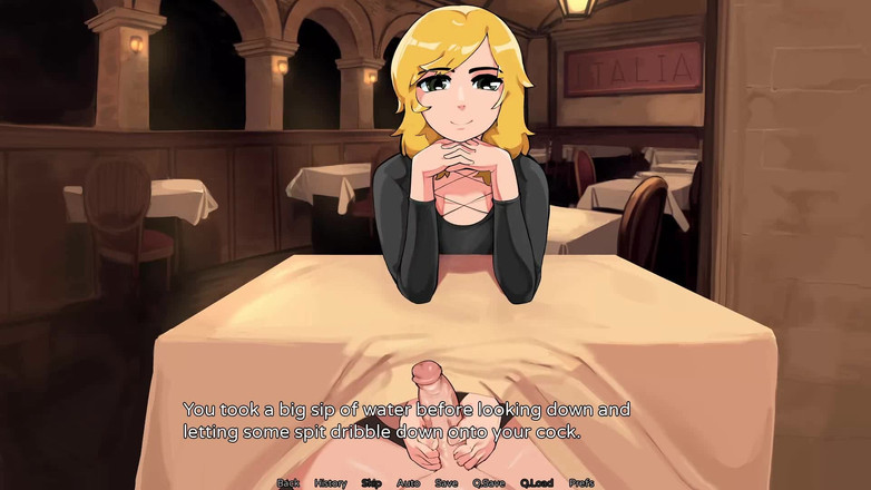 Futavision: 헤이즐넛 라떼: 레스토랑에서 금발 트랜스의 POV 위험한 풋잡 - 에피소드 3