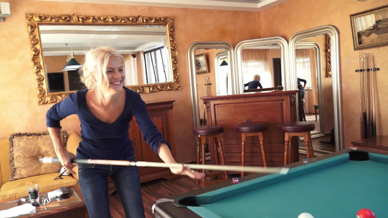 MyGonzoTV: myGonzo.tv - BFvsGF: Titus Steel &amp; Jasmine Rouge pool table challenge