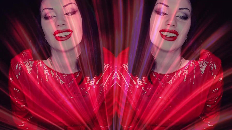 Goddess Misha Goldy: Mesmerizing ASMR! Red lipserizing with JOI!