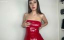 Lady Medusa: Tachinare cu rochie din pvc roșu lucios - Findom Mindfuck