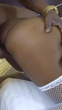 Ebony slut fantasy Vee fucks rapper and bodyguard