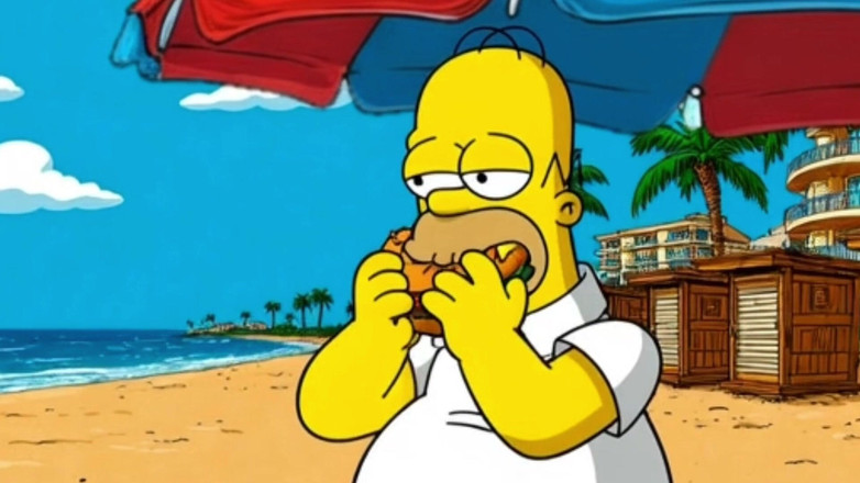 Octopussy Lovers Club: Пляжная сучка 2: Киска полная спермы. Мультфильм Симрсоны, пародия.