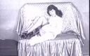 Vintage megastore: Antique stripper in lingerie