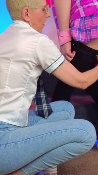 Kinky Girlfriend with shy crossdresser boy