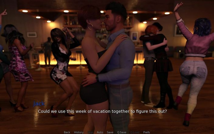 Adultgameplayvideos: Just Married - 第1集第2集 - 艾米莉一边和杰克一起跳舞一边向每个人展示她的阴户