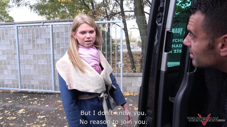 Take Van: Stranger offers a ride to cute lost blonde and fuck...