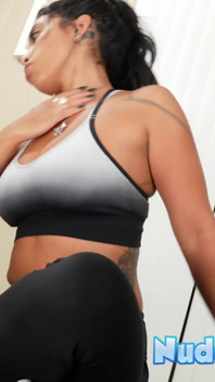 Tight fit Latina Amira Styles nude yoga and masturbation