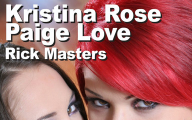 Edge Interactive Publishing: Paige Love & Kristina Rose & Rick Masters 얼굴 눈덩이 빨기