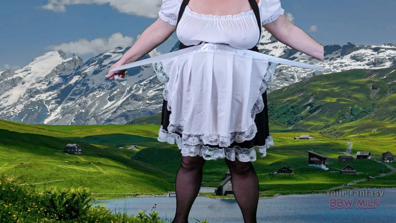 BBW_Wife: Frau Velká prsa v Alpách pro Oktoberfest - zralá bbw oslava...