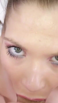 Sweet teen Allie Fox POV hot blowjob