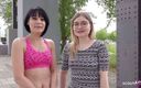 German Scout: GERMAN SCOUT - Two skinny girls first time ffm 3some at pickup...