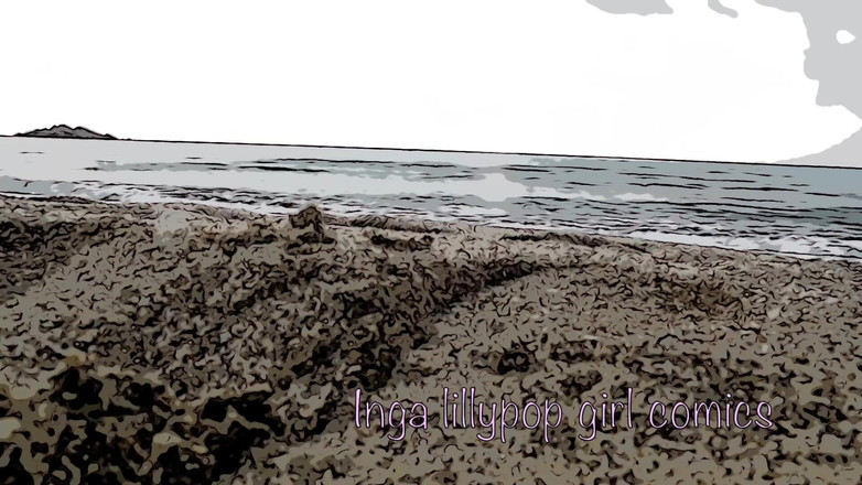 Inga lillypop girl comics: Deine Stiefschwester masturbiert am Strand