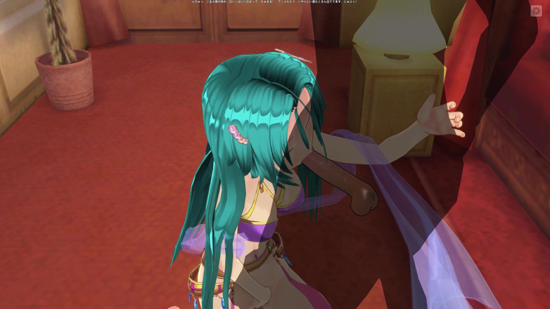 H3DC: 3D Hentai girl with blue hair touches her pussy and...