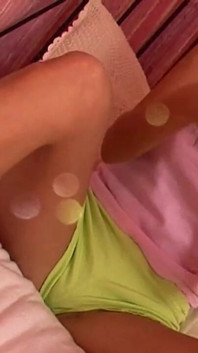 Teen Brunette Fansy Cream Her Slim Body and Masturbates
