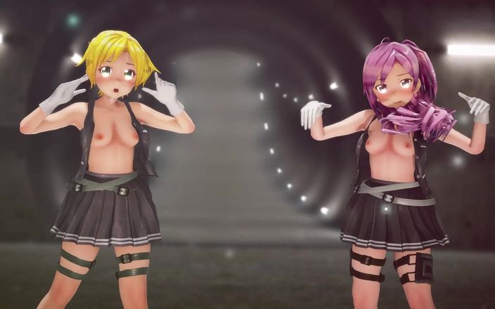 Mmd anime girls: Mmd R-18 Anime Girls Sexy Dancing Clip 257