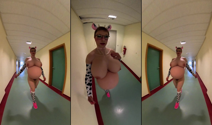 Sissy Adventures: The Little Pregnant Cow Chantal with a Big Belly and...