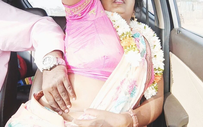 Telugu honey lips: Bhabi India seks dalam kereta merah jambu saree cuba berkongkek...