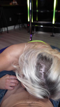 Hot Blond MILF Stripper Gets Pounded and Sucks off Guy in Vip Room