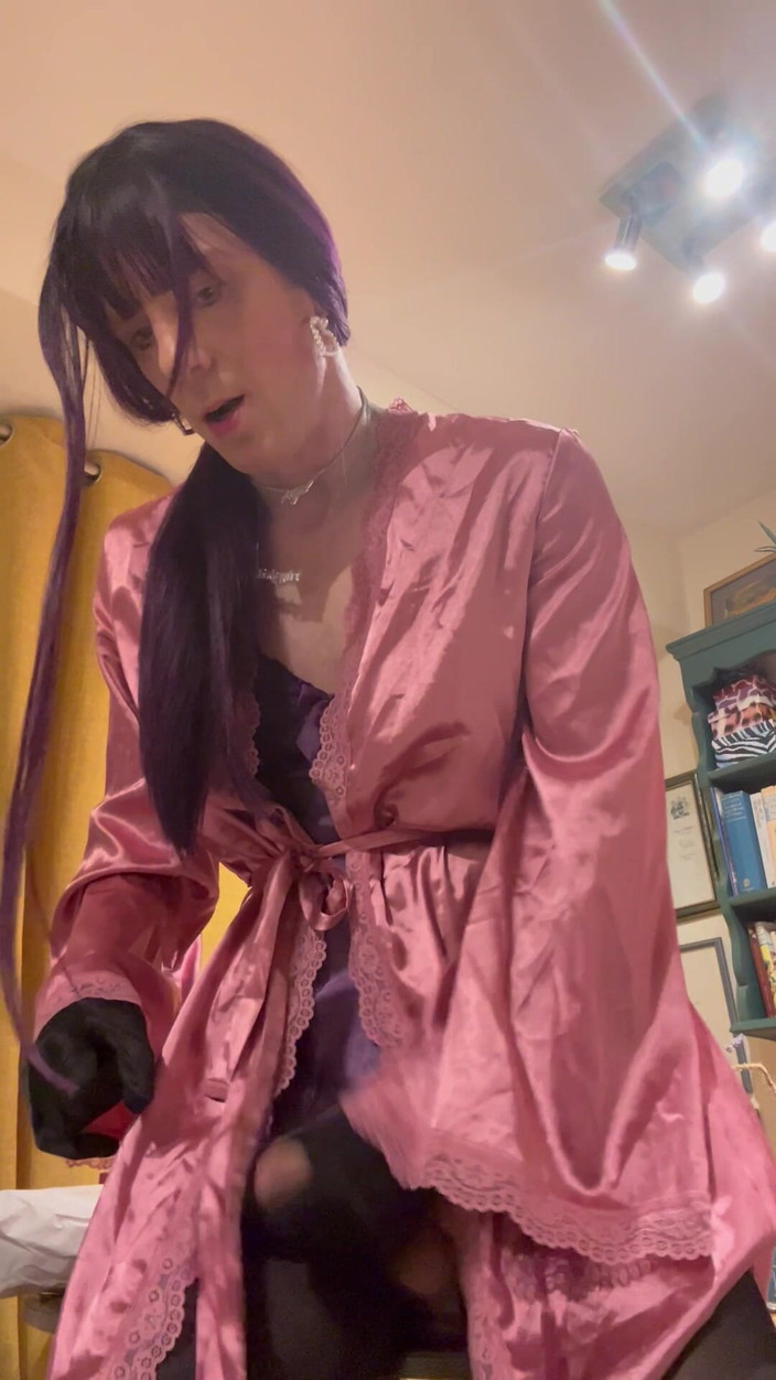 Jessica silk: Jess seide reitet dildo