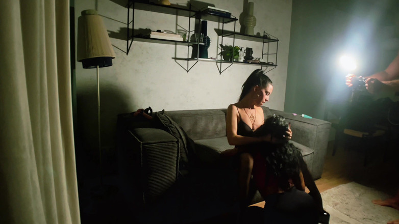 skcandy: Real Lesbian Strap-on Session on the Couch