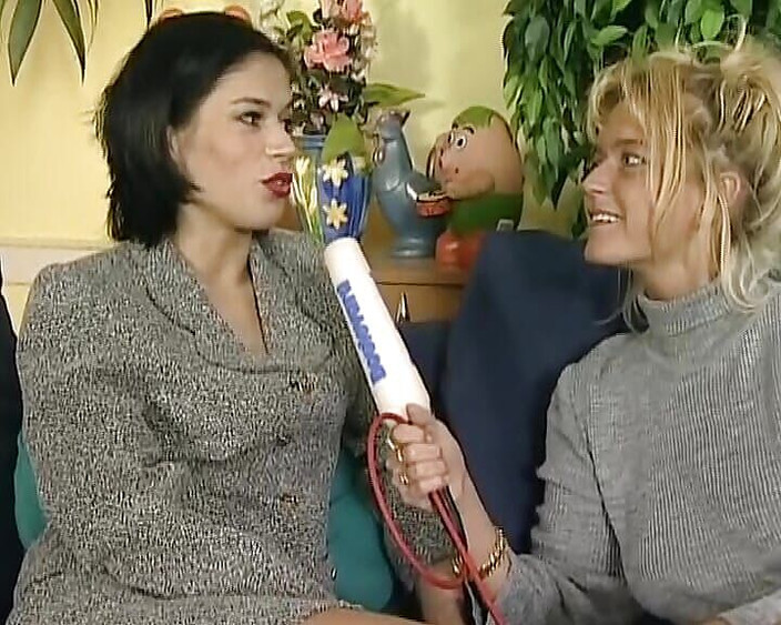 German amateur couples: Hot German babe pleasing her tight holes with a long...