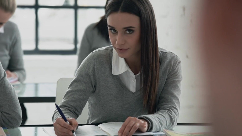 Russian Institute: The hot brunette has a sudden anal desire