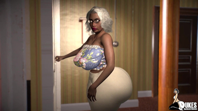 Dukes Hardcore Honeys: A big booty granny sucks and fucks a BBC from...