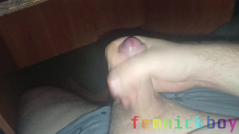 femnickboy: Fat Dude Jerks off His Veiny Cock and Cums