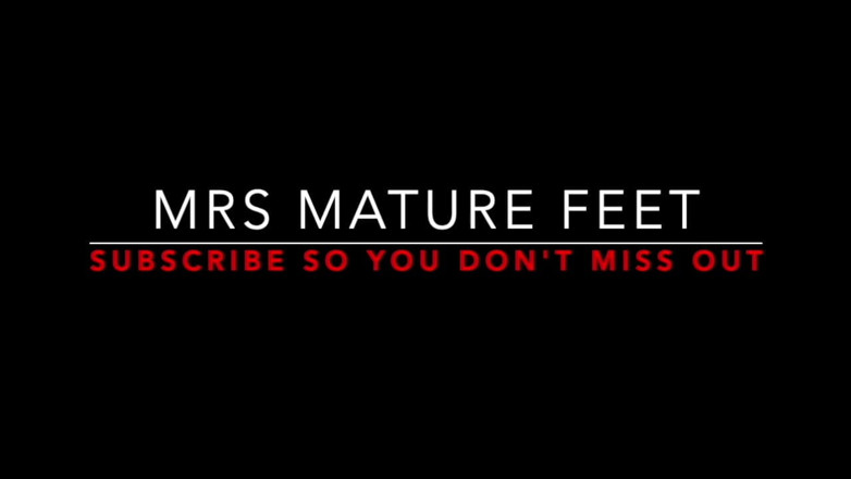 Mr MF: Mrs Mature Feet in Leather Trousers and Sheer Bra 448