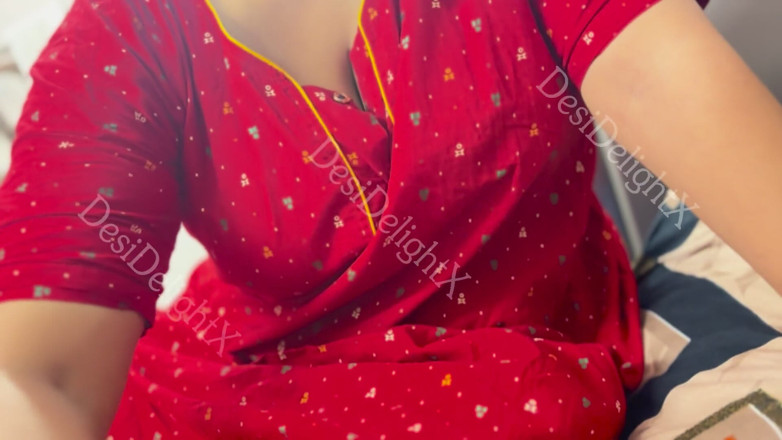 TactfulFiber902: Wife in Hot Red Nighty Makes Husband Lose Control Hardcor...