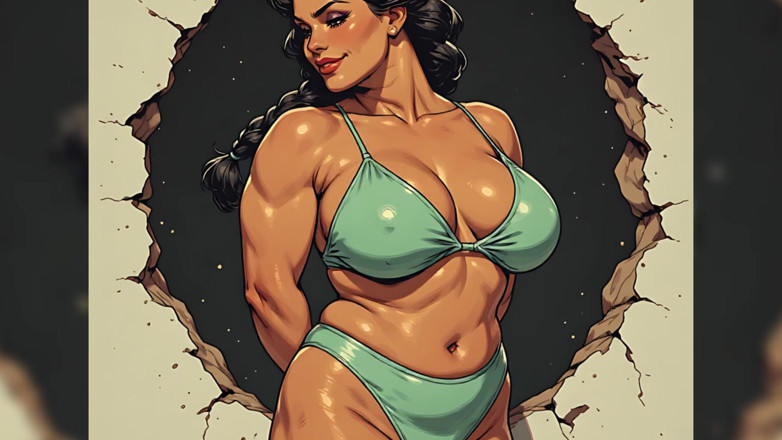 AI Porn: Curvy Women Swimsuit Art