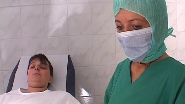 THAGSON CORE: Horny Nurses Stretch Patient with Massive Purple Dildo