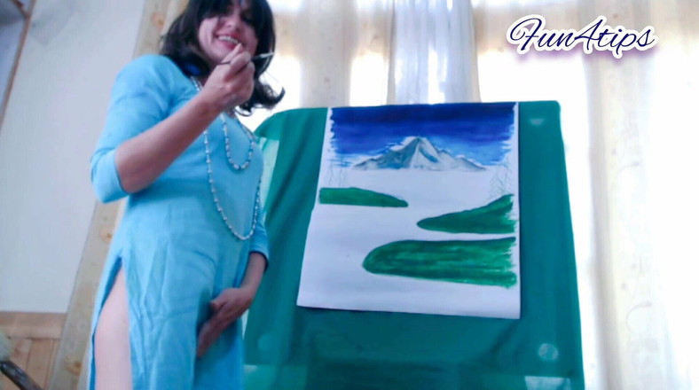 Bolly Karma: Sie stoppt ihre arbeit, um seinen schwanz hart zu machen.