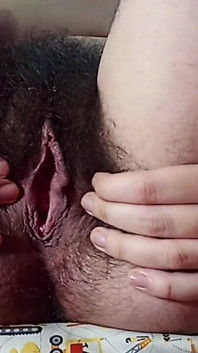 Extremely Hairy Dirty Wet Pussy Giving Juice, Dirty Asshole