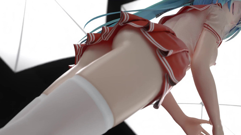 MikuMotion: [mmd] 初音chocolate Cream 情趣jk超短裙白丝红底高跟