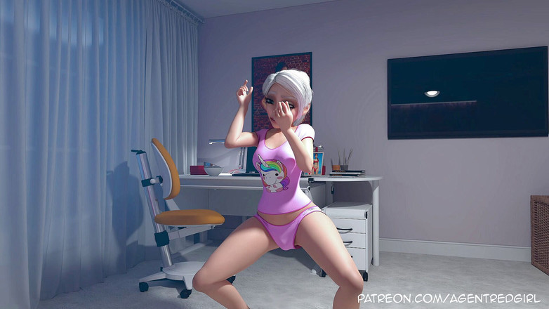 Agent Red Girl: Doe love - futanari-mädchen verlieren jungfräulichkeit