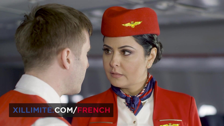 French girls at work: Steamy Layover with the Cabin Crew