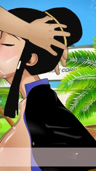 Chi-chi Gets Her Throat Fucked Outside Capsule Corp