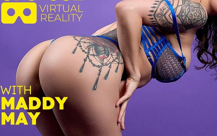 Up Close VR: Yakın sanal gerçeklik - dövmeli esmer Maddy May dağınık bir boşalma...