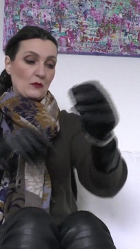 Wristwatches and Long Leather Gloves Styling JOI Lady Victoria Valente