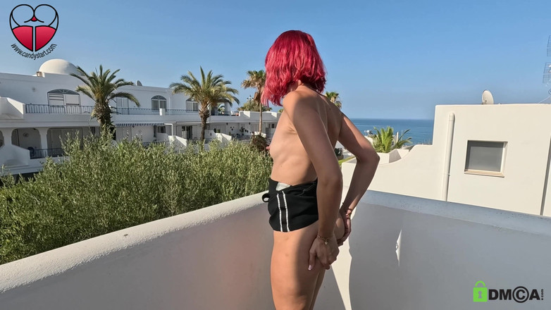 Candystart Videos: Onani på hotelltaket