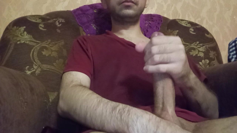 Alex Metallov: Horny Straight Man Jerking Big Cock. Solo Male Masturbation