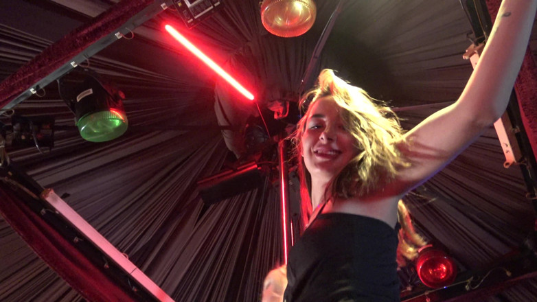 Femdom Austria: Poledance trampling!