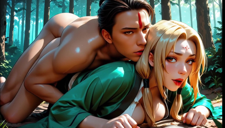 Sdanimacionescol: Tsunade Jiraiya Wild Sex in Forest and Onsen Blowjob Deep...