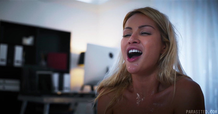 Parasited: Parasited - Cherry Kiss Fucks the brains out of her Boss...