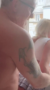 Blonde Slut Gets Fucked Outside in Front of the Neighbors
